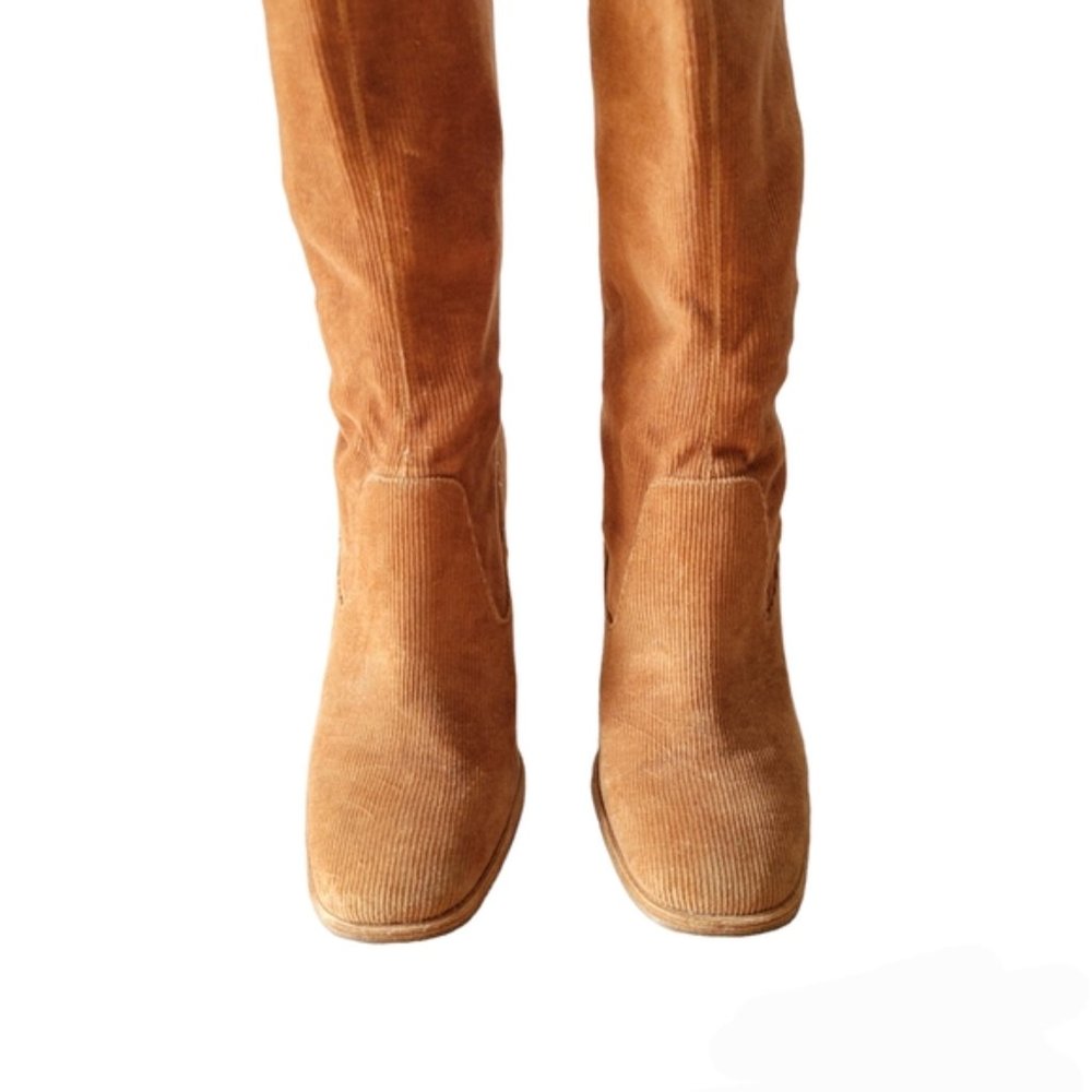 Zara Corduroy High Heel Ankle Boots Size 41. - Picture 6 of 13